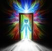 DALL·E 2022-09-14 13.38.16 - a colourful DMT entity that opens a door with white light coming ...jpg